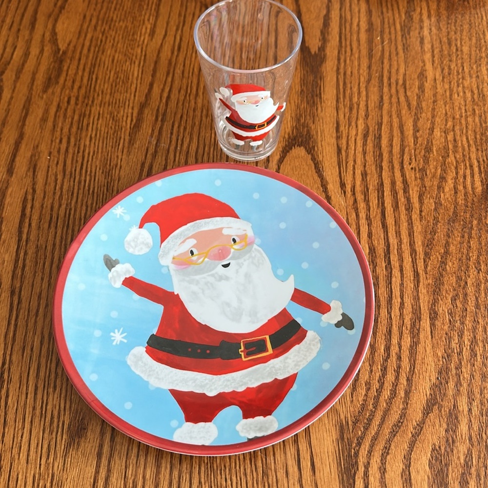 Pottery Barn Kids Christmas plate and cup set - Picture 2 of 5